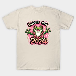 Hoppin Into 2024 Frog T-Shirt